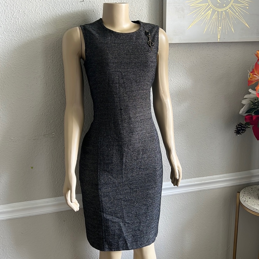 CALVIN KLEIN Vintage Sleeveless Gray Laine Dress 4 - Picture 1 of 8